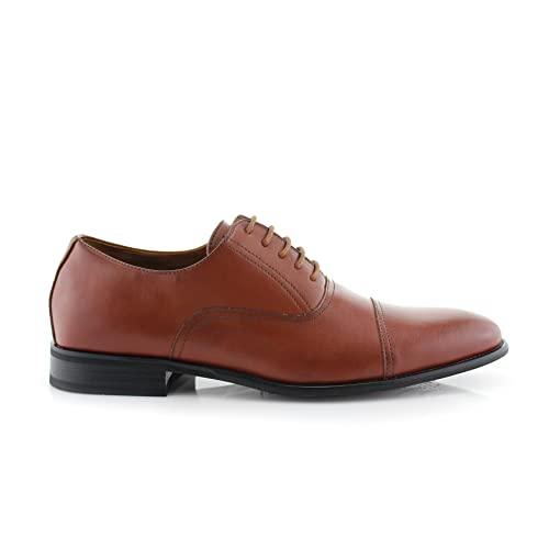 Image of Ferro Aldo Men's Classic Cap Toe Oxford Dress Shoe Collection | Perfect for Formal, Business, and Wedding Attire