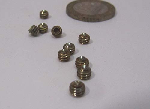 Brass Cup Point Set Screws 8-32 Thread x .125