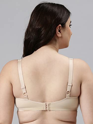 Image of Enamor Plush Comfort, Side Support and Lift Women's Everyday Full Support Plunge Bra - All Day Comfort, Non-Padded, Wirefree, High-Coverage - F024
