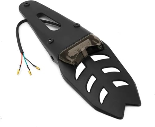 Luz de freno universal de 12V con soporte de matrícula para moto cross