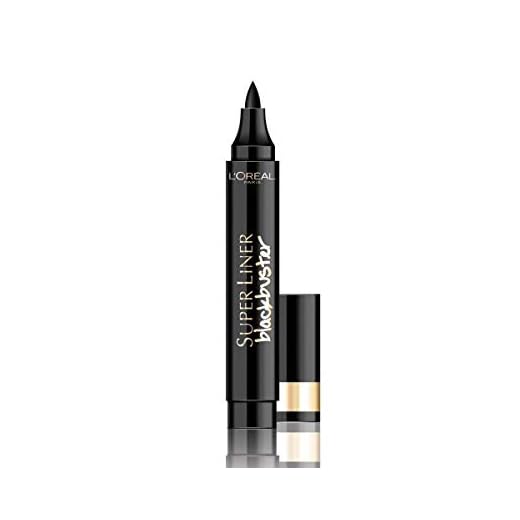 L'Oréal Paris Super Liner Blackbuster, schwarz - präziser Eyeliner mit intensiver Farbe - ideal für breite Lidstriche und ein extremeres Make Up geeignet - bis zu 24h Halt!, 1er Pack (1 x 2,5 ml)