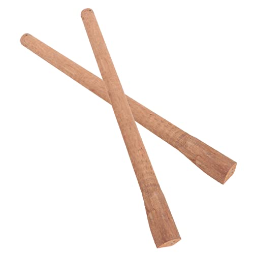 SHINEOFI 2Pcs Wooden Broad Handle Replacement for Hatchet Square Design Comfortable Skid Grip for Outdoor Chopping and Woodworking Tasks
