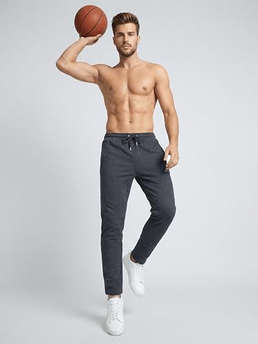 Image of Clans & Hans Men's 100% Pure Cotton Regular Fit Mid Rise Track Pant with Zipper Side Pockets and Back Pocket | Casual Gym Jogging Lounge Wear