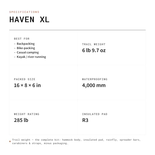 Haven Tent XL Lay-Flat Hammock