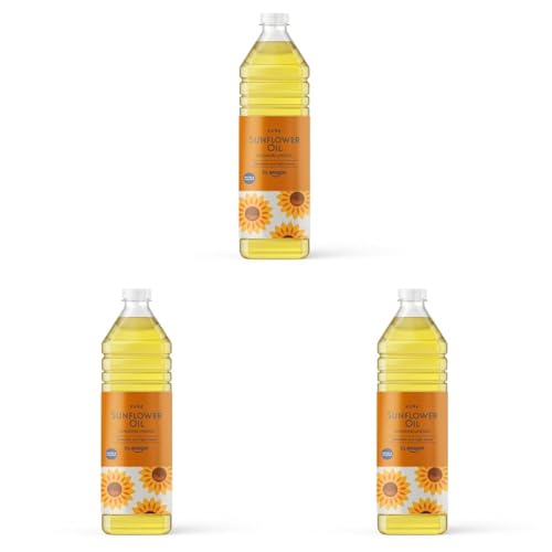 by Amazon Aceite Refinado De Girasol, 1L (Paquete de 3)