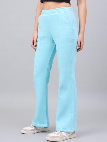 Image of 98 Degree North Women Flared Fleece Track Pants-GL1315-ALMOND