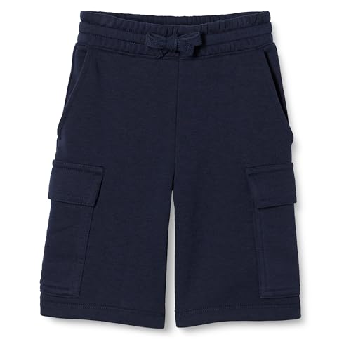 Amazon Essentials Jungen Cargo-Sweat-Shorts aus Frottee Marineblau 11-12 Jahre