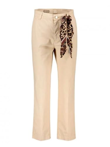 Guess Pantalón chino con bolsillos de hilo, cintura normal con pañuelo de leopardo extraíble. Ajuste regular, piernas rectas., beige, S