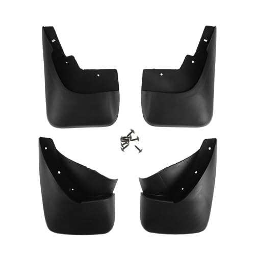 Image of Mud Flap Splash Guard - Car Front & Rear Side Mud Guards - for Ford FIESTA 2005-2008 Plastic Black with Mount Accessories - 1 Set