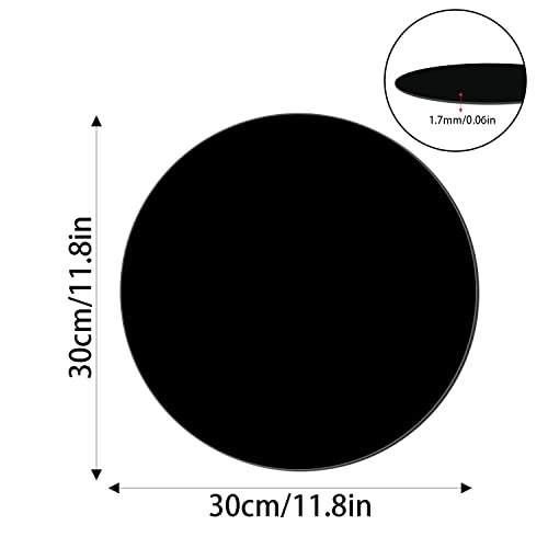 2 hojas acrílicas redondas negras de 12 pulgadas miniatura 2