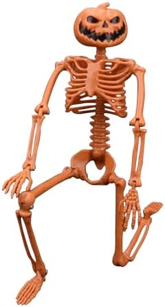 Esqueleto de decoración de Halloween, huesos humanos posables de cuerpo completo, figura anatómica realista con articulaciones móviles, exhibición espeluznante para interiores, porche, cementerio