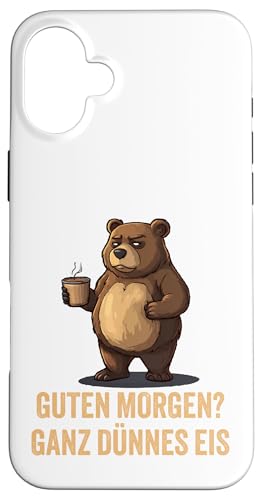 Guten Morgen - �ƂĂ������A�C�X�N���[��(�N�}) - �ʔ����R�[�q�[�f�U�C�� �X�}�z�P�[�X iPhone 16 Plus �p