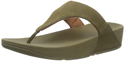 Fitflop Damen Lulu Wildleder Zehentrenner Flipflop, Mossy, 38 EU Cover