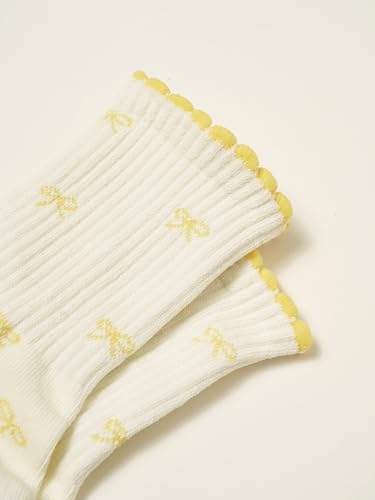 Image of Shapes Studio Half Calf Grip Socks, Cute Fruit Pilates Socks, Ruffle Socks, Non-Slip for Barre Yoga