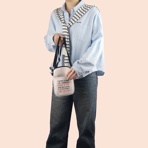 Funny Frankie Gift A Fuck Must Be Earned Crossbody Bag Bucket Of Fucks Theme Gift Bucket Of Fucks Gift4