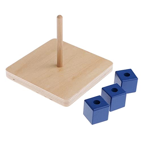 Cubos de madera educativos infantiles con base vertical para coordinación 4