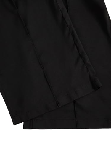 Women's Plus Size Pants High Waisted Straight Leg Work Office Trousers with Pockets4