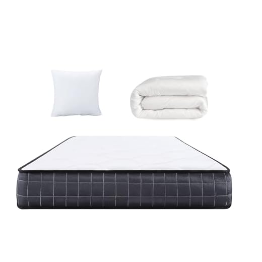 Buartttbear Matelas 90x190CM Epaisseur 14CM avec Couette et Oreiller - Matelas Confort en Mousse à mémoire de Forme (Matelas 90x190CM)