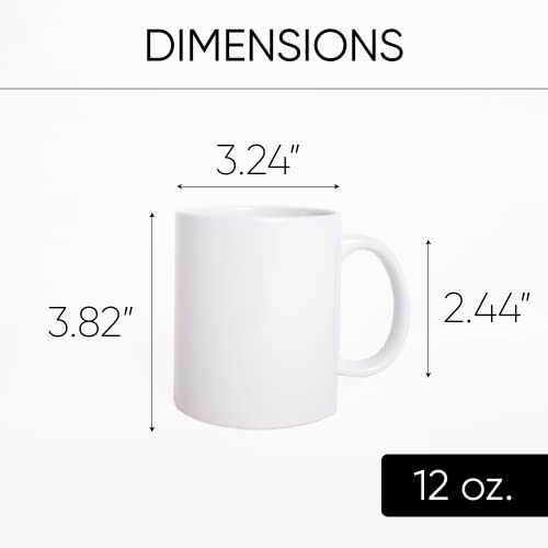 Sublimation Mugs, 12 Oz (Set Of 8) Ceramic Sublimation Blanks With Double Layer 3A Coating Classic White Coffee Cups For Printing, Crafts, Cappuccino, Milk, And Tea Diy Mug Gifts With Handles #TOP1