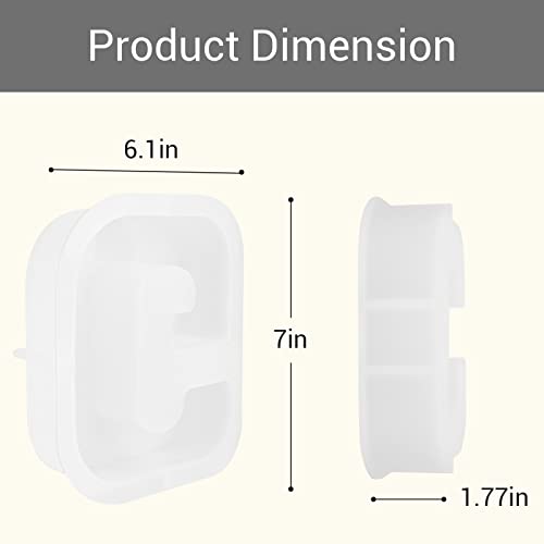 Gartful 7 Inch Large Letter Molds for Resin, 3D G Capital Alphabet Epoxy Resin Mold, A to Z Thick Resin Letter Molds for Making Letters, Word Sign Art, DIY Crafts, Making Cake, Party Home Decor by Gartful - Image 2