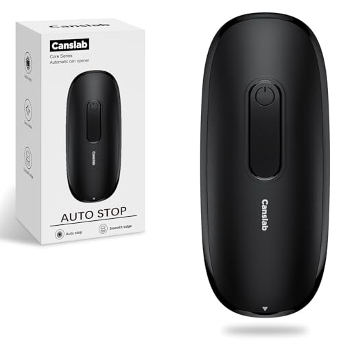 Canslab Core Electric Can Opener_One Touch Auto Stop, 4 AA Battery Powered