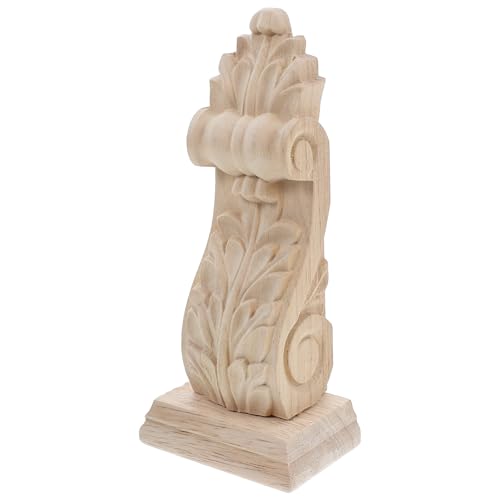 Décoration d'angle de colonne romaine en bois pour bibliothèque - 2