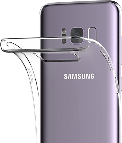 Image of NISHTECH for Samsung Galaxy S8 Plus Premium Transparent Hybrid Soft Slim Dust Proof Back Case Cover Silicone with Camera Protection