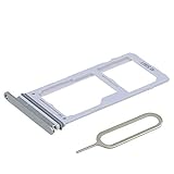MMOBIEL Dual SIM Card Slot Tray Holder Replacement Compatible with Samsung Galaxy S10e 2019 - Incl. Rubber Gasket and Sim Pin - White