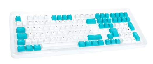 Ducky Keycap Set, PBT, ISO (DE) - weiß/blau