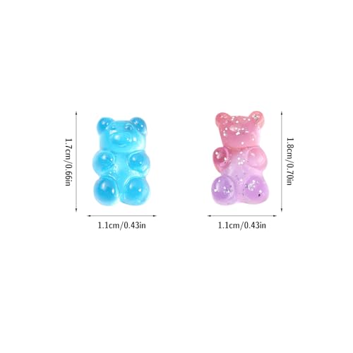 20 imanes decorativos de oso gomita para refrigerador miniatura 6