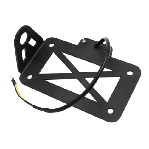 Support de plaque moto universel avec éclairage LED pour projet Bobber