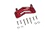GPM for LOSI 1/8 LMT 4WD Solid AXLE LOS04022 Aluminum SERVO Mount -12PC Set (red)