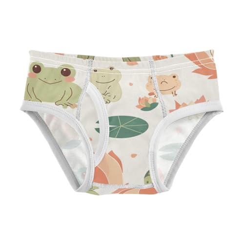 KLL Cute Cartoon Frog Animal Sitting flower Leaf Boys Toddler Soft Underwear Briefs Breathable Children Panties