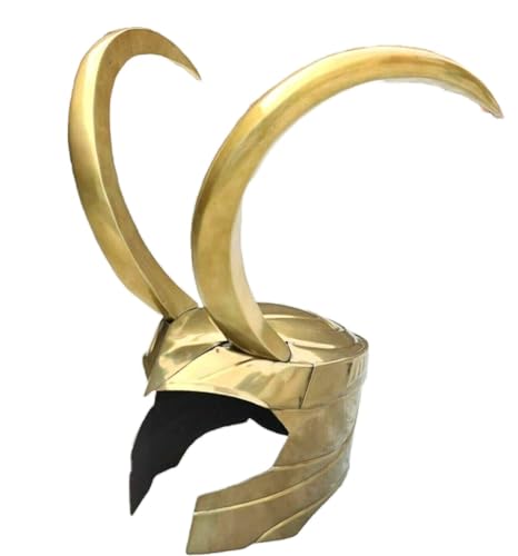 NDC MART Antique Loki Helmet - Thor Ragnarok Movie Collectible - 18 Gauge Mild Steel