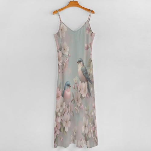 Robe maxi sans manches à taille élastiquée au style rétro