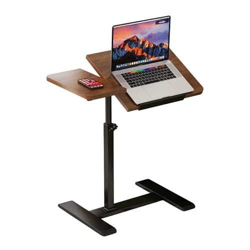 Bureau d'ordinateur portable roulant inclinable table de lit 60x40cm - 2
