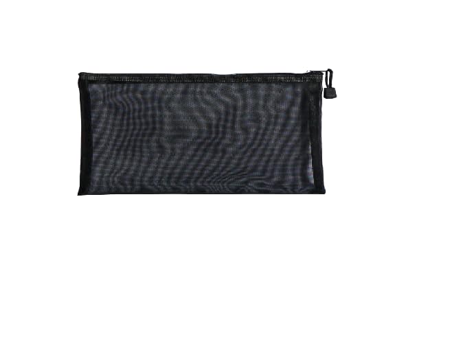 KyltoSynth Mesh Pouch Zipper Small Nylon Travel Mini Zipper Pouch Mesh Makeup Bag for Daily Purse Organizer Insert to Keep Small Ltems Home Organizing (1 Black 3.93 x 7.87 inch)