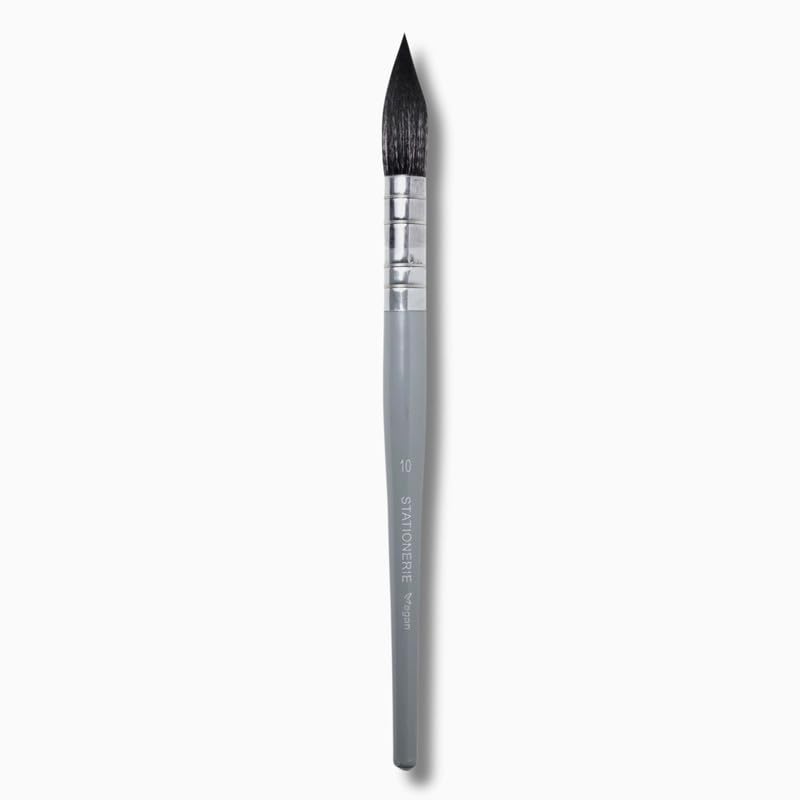 Image of Stationerie Mop Brush for Painting, Synthetic Squirrel Hair Paint Brushes for Artists, Adults, & Hobbists, Pointed Round Mop Brush for Watercolor,Acrylic,Gouache,Size-10