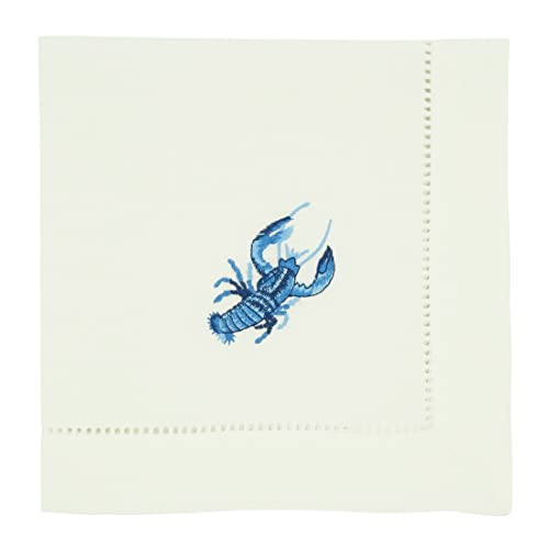 Servilletas de Tela Bordadas Lobster Azules 20x20 Pzas 4 miniatura 3