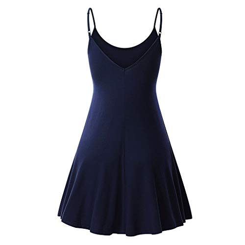 Homyl Vestido de praia feminino sem mangas com tiras ajustáveis e estampa floral casual