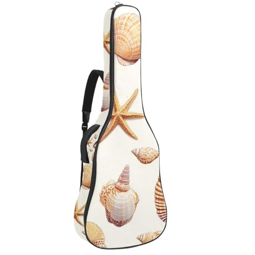 Sac pour guitare acoustique réglable anti-pluie à motif coquillages