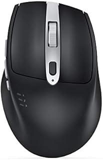 Wireless Bluetooth Mouse, Multi Device Mice Dual Bluetooth 5.0+2.4G USB, Rechargeable Wireless Mouse for Laptop/iPad/iPhone/Mac/PC Windows, 1000-1600-2400 DPI, 7 Buttons, Black and Gray