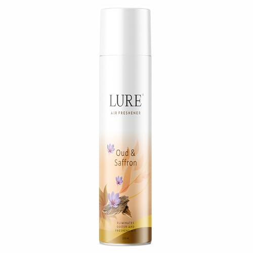 Image of Lure Room Freshener | Air Freshener for Home And Office - OUD & SAFFRON (220ml Each, Pack of 2)