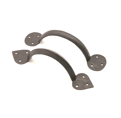 8' Mão de ferro forjado forjado D puxador alças seta lâmina flecha/Bean Penny End cera de abelhas (Bean Penny End)