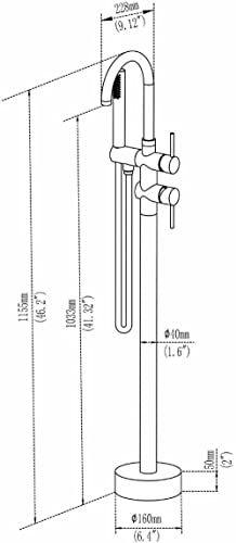 Robinet de baignoire sol cascade nickel brossé mitigeur - 5