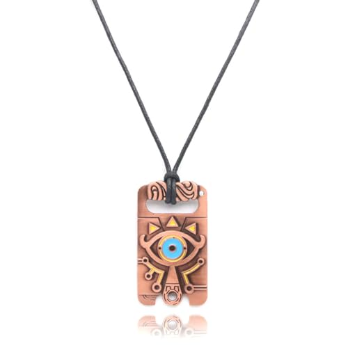 AYVRUOP Legend of Ze1da Breath of The Wild Halskette Eye Verstellbarer Lederkette Männer Frauen Halsketten Schmuck Zubehör 1Pcs(Stil B)