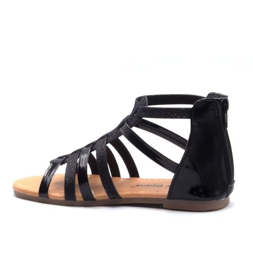 Jazamé Toddler Girls' Gladiator Sandals with Back Zipper Open Toe Shoes2