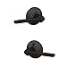 Schlage F10 LAT 716 Latitude Passage Lever, Aged Bronze