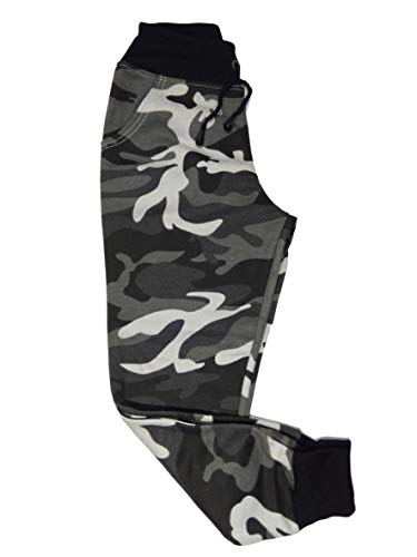 calça juvenil camuflado de moletom liso (12)