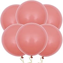 Dusty Pink 18 Inch Big Balloons 18in Dusty Rose Latex Balloons for Baby Shower Birthday Party Decorations 10pcs